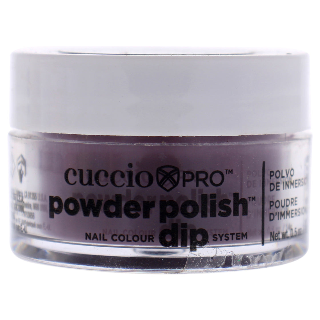 Pro Powder Polish Nail Colour Dip System - Plum with Black Undertones by Cuccio Colour for Women - 0.5 oz Nail Powder