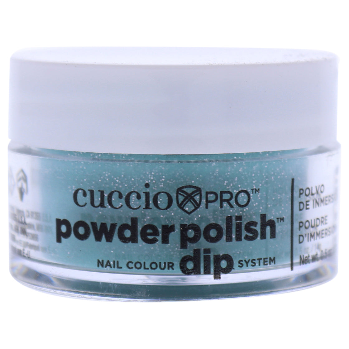 Pro Powder Polish Nail Colour Dip System - Jade with Silver Glitter by Cuccio Colour for Women - 0.5 oz Nail Powder