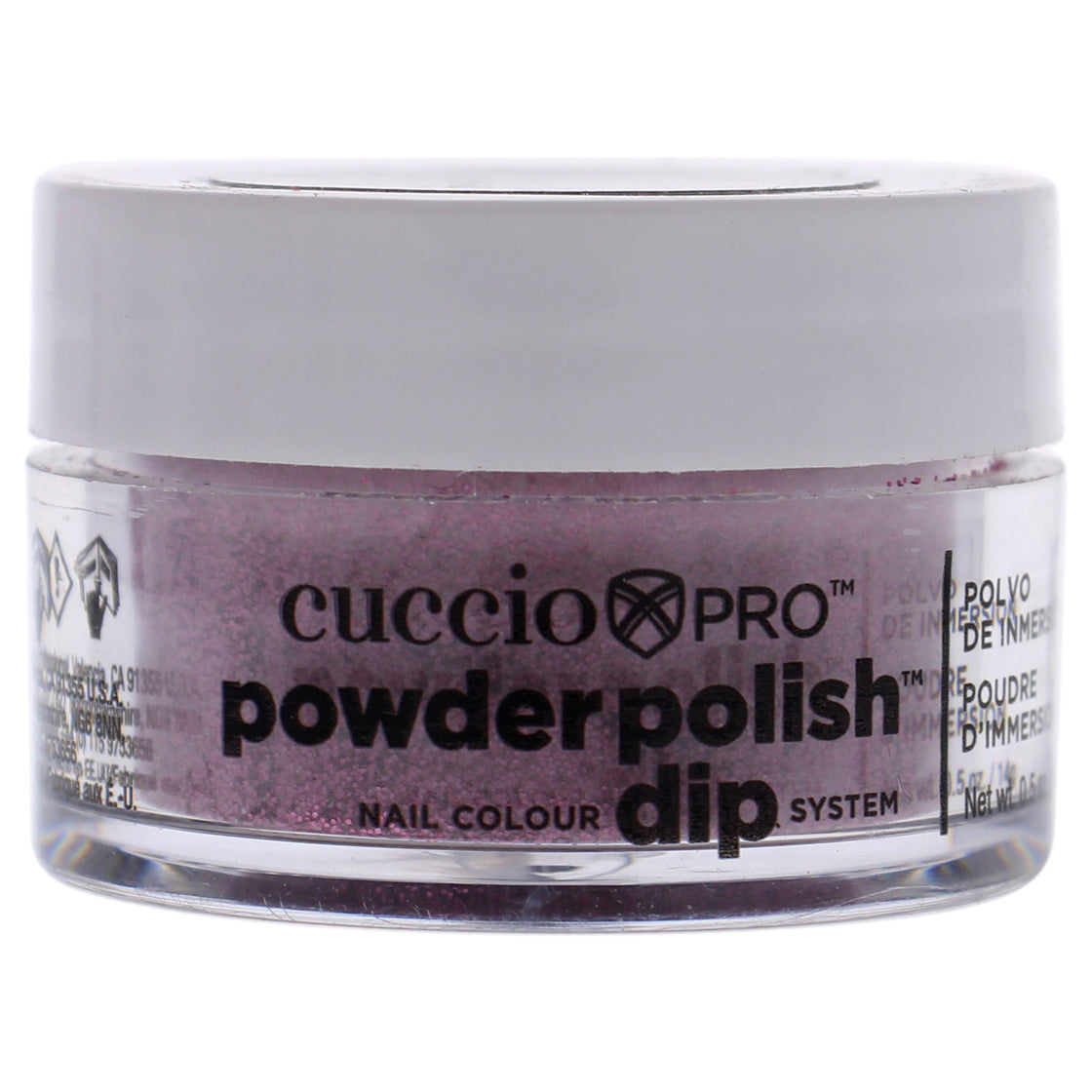 Pro Powder Polish Nail Colour Dip System - Barbie Pink Glitter by Cuccio Colour for Women - 0.5 oz Nail Powder