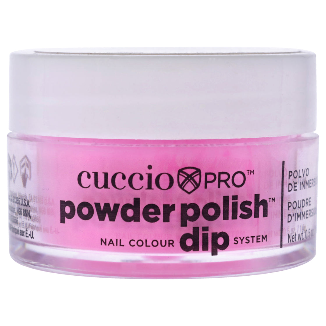 Pro Powder Polish Nail Colour Dip System - Bright Neon Pink by Cuccio Colour for Women - 0.5 oz Nail Powder