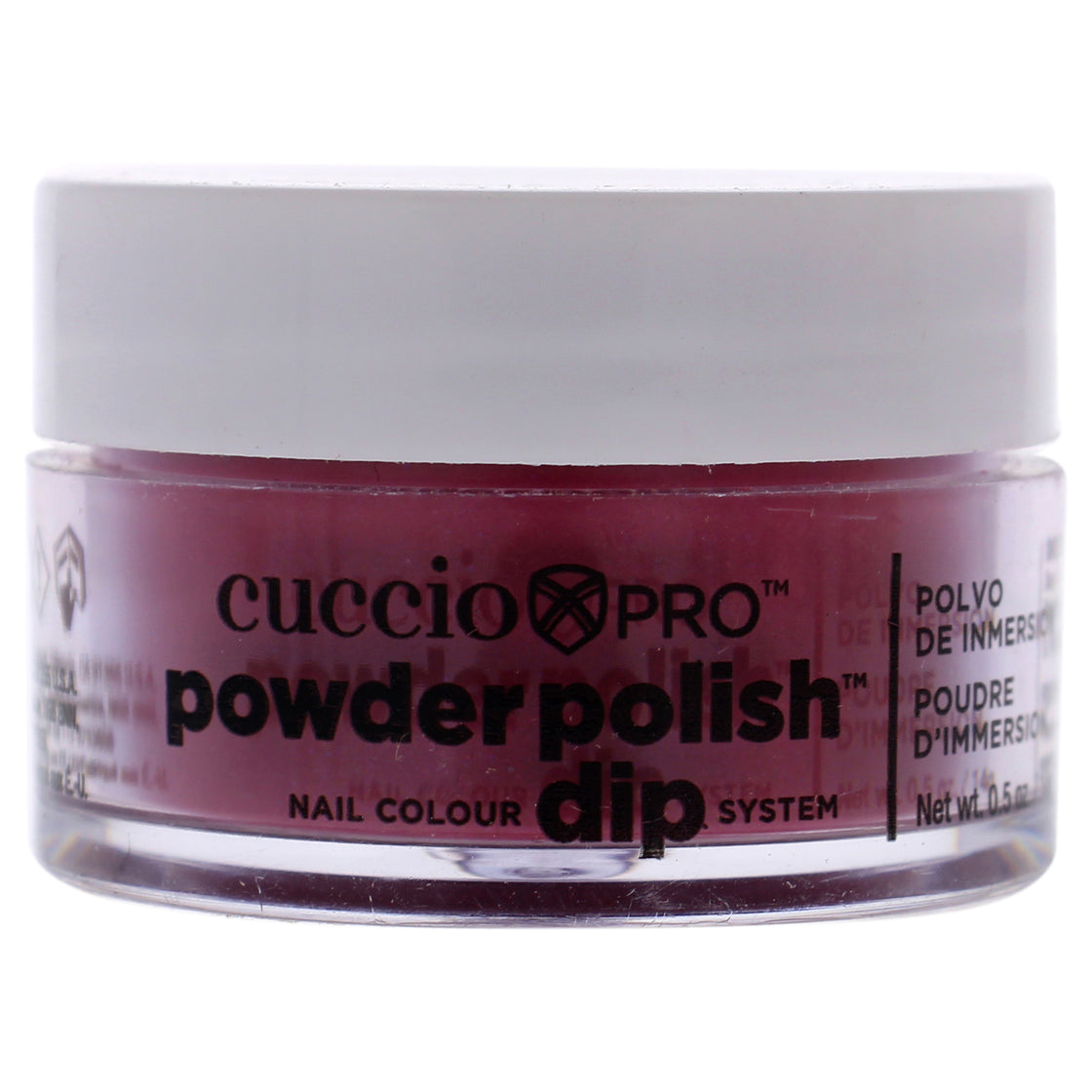 Pro Powder Polish Nail Colour Dip System - Fuchsia With Rainbow Mica by Cuccio Colour for Women - 0.5 oz Nail Powder