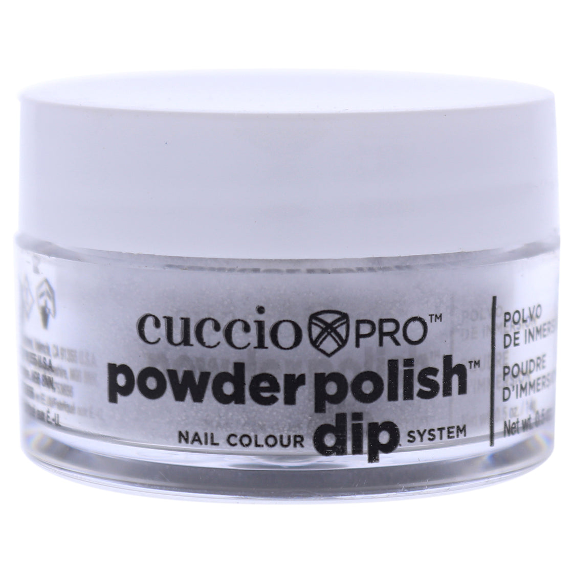 Pro Powder Polish Nail Colour Dip System - Platinum Silver Glitter by Cuccio Colour for Women - 0.5 oz Nail Powder