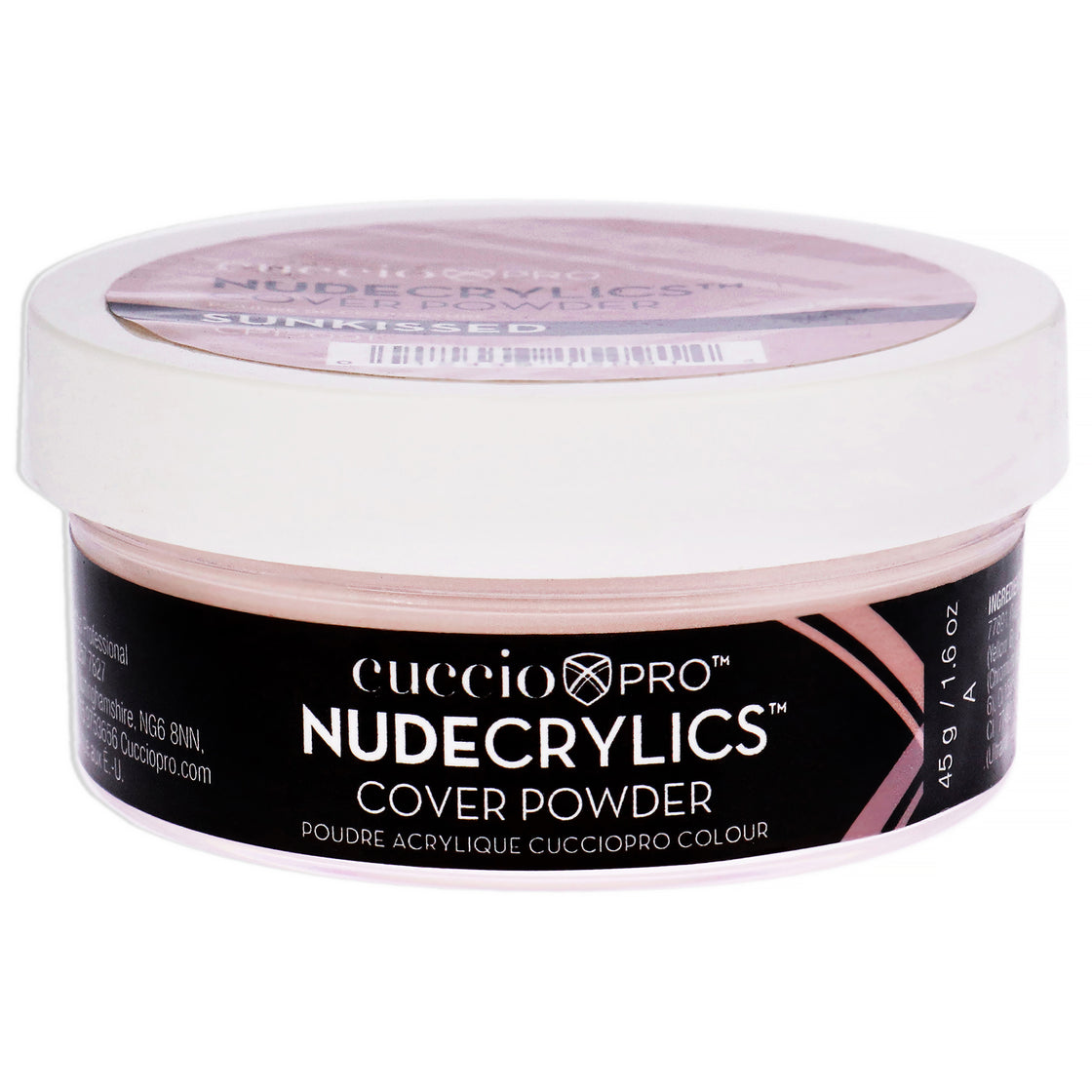 Nudecrylics Cover Powder - Sunkissed by Cuccio Pro for Women - 1.6 oz Acrylic Powder