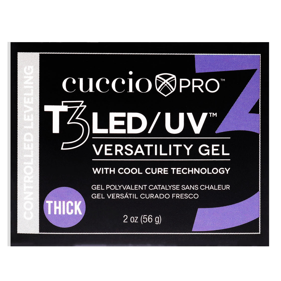 T3 Cool Cure Versatility Gel - Controlled Leveling Opaque Blush Pink by Cuccio Pro for Women - 2 oz Nail Gel