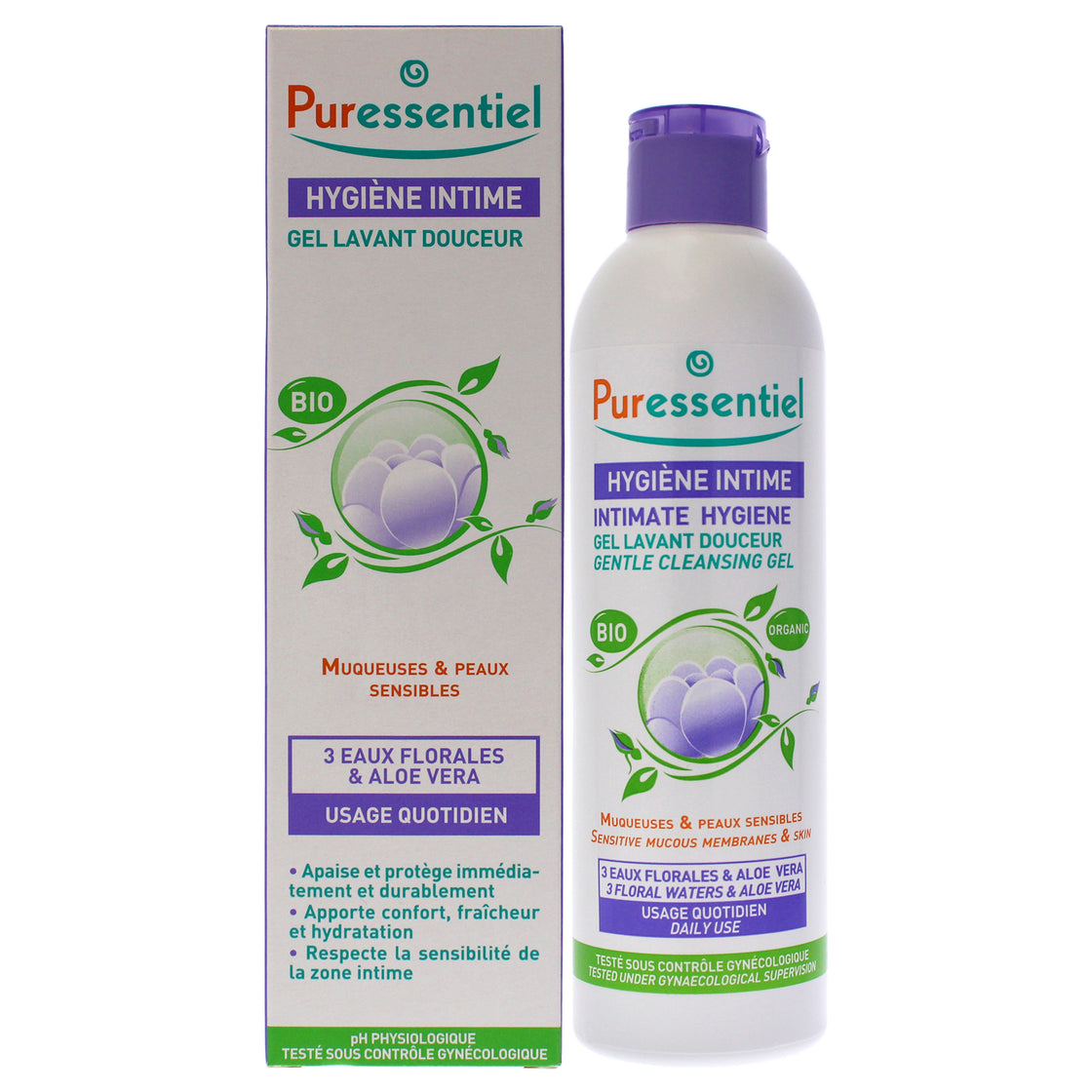 Intimate Hygiene Gentle Cleansing Gel by Puressentiel for Women - 8.44 oz Gel