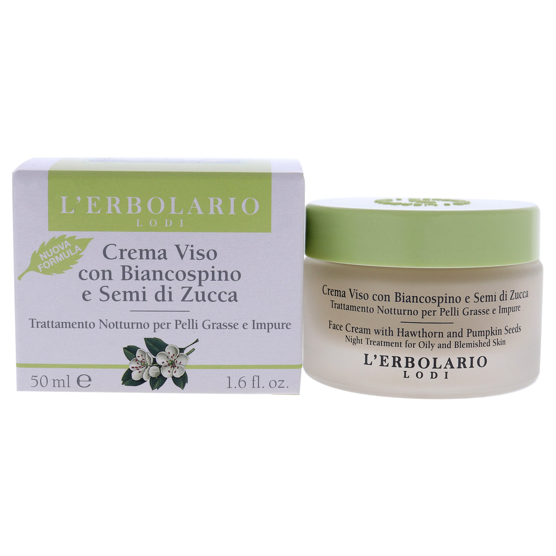 Face Cream - Hawthorn and Pumpkin Seeds by LErbolario for Unisex - 1.6 oz Cream