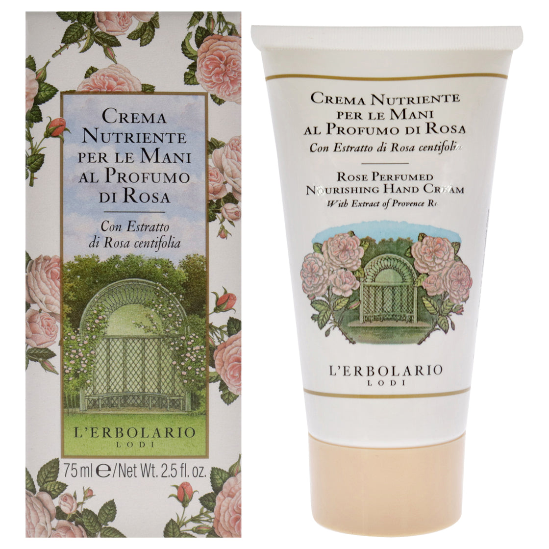 Perfumed Nourishing Hand Cream - Rose by LErbolario for Unisex - 2.5 oz Cream