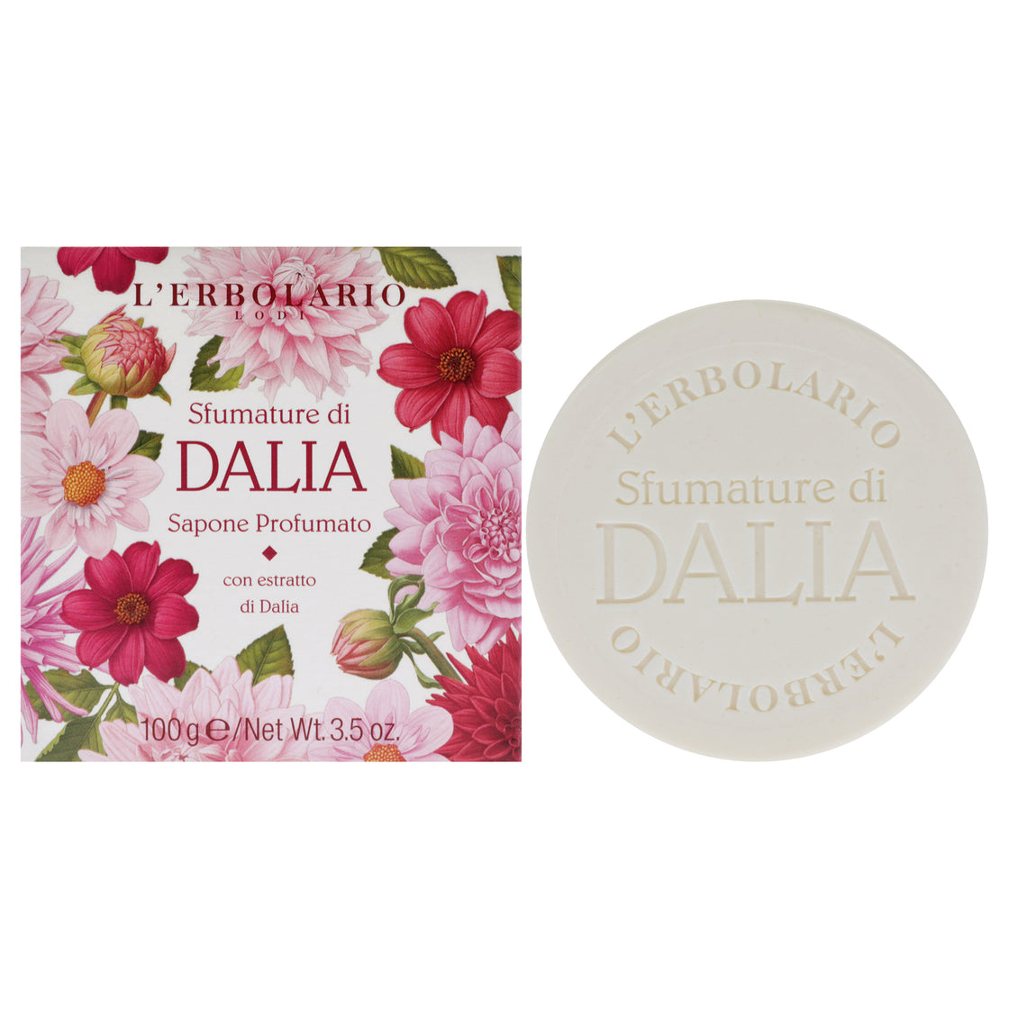 Shades of Dahlia Perfumed Soap by LErbolario for Unisex - 3.5 oz Soap