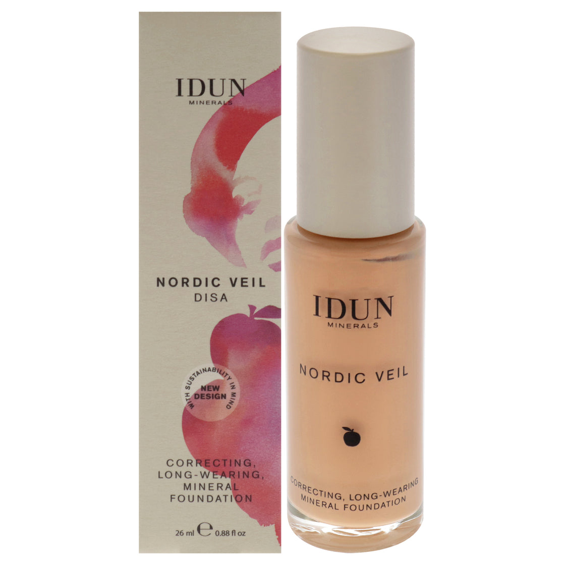 Nordic Veil Foundation - 307 Disa by Idun Minerals for Women - 0.88 oz Foundation