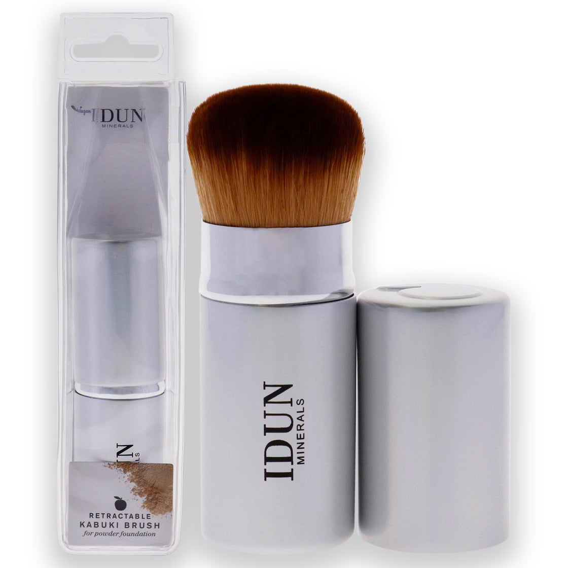 Retractable Kabuki Brush - 002 by Idun Minerals for Women - 1 Pc Brush