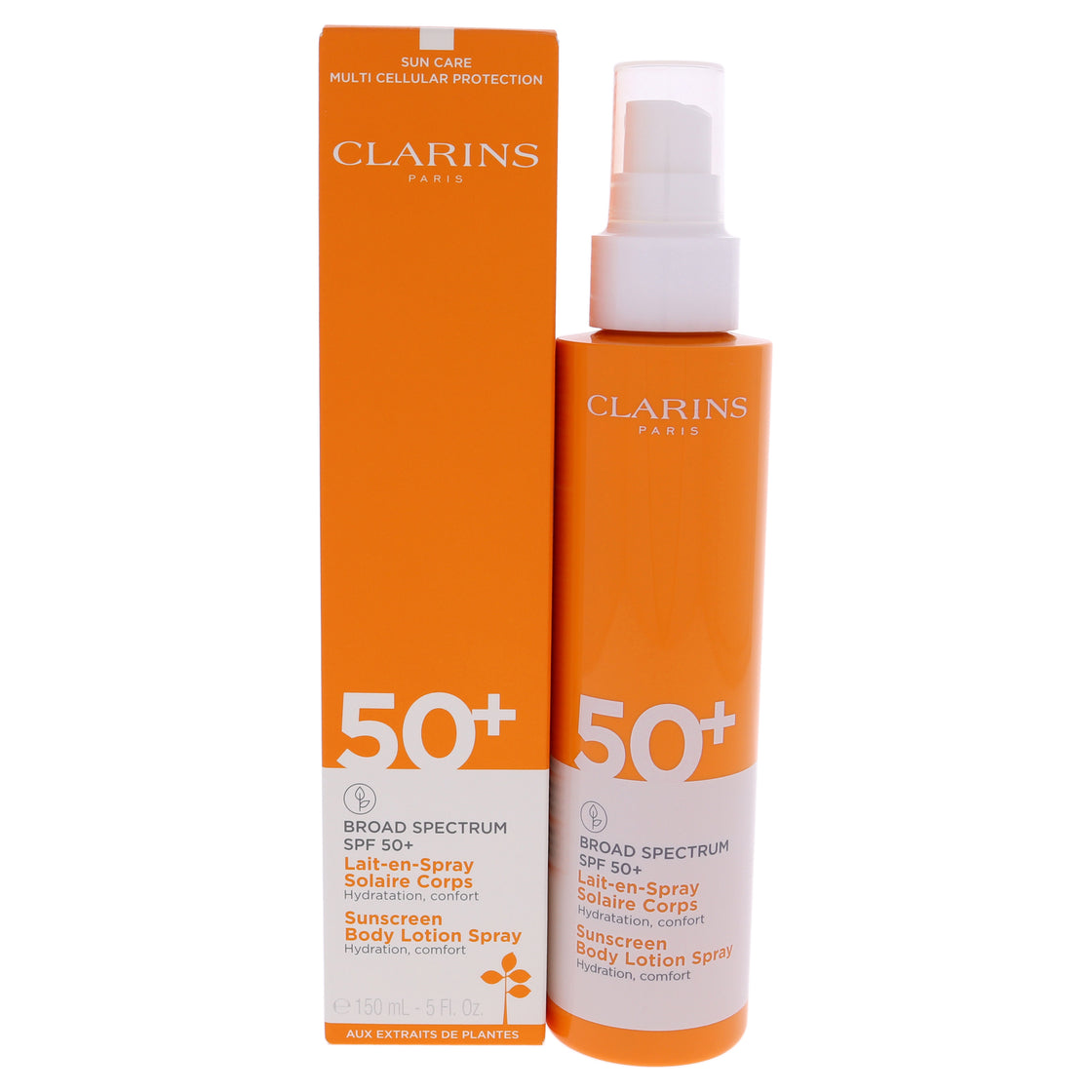 Sunscreen Body Lotion Spray SPF 50 Plus by Clarins for Unisex - 5 oz Sunscreen