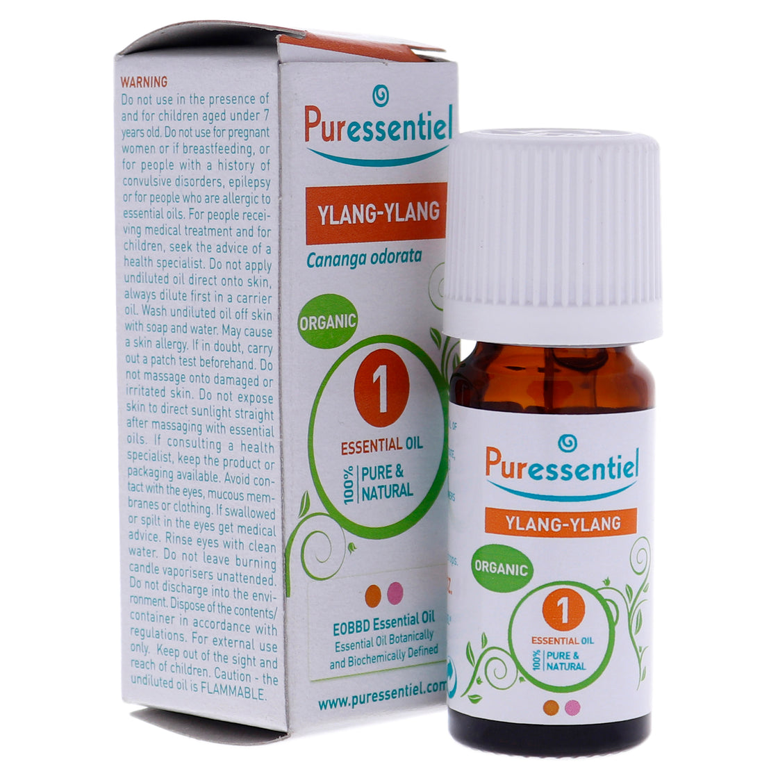 Organic Essential Oil - Ylang Ylang by Puressentiel for Unisex - 0.17 oz Oil