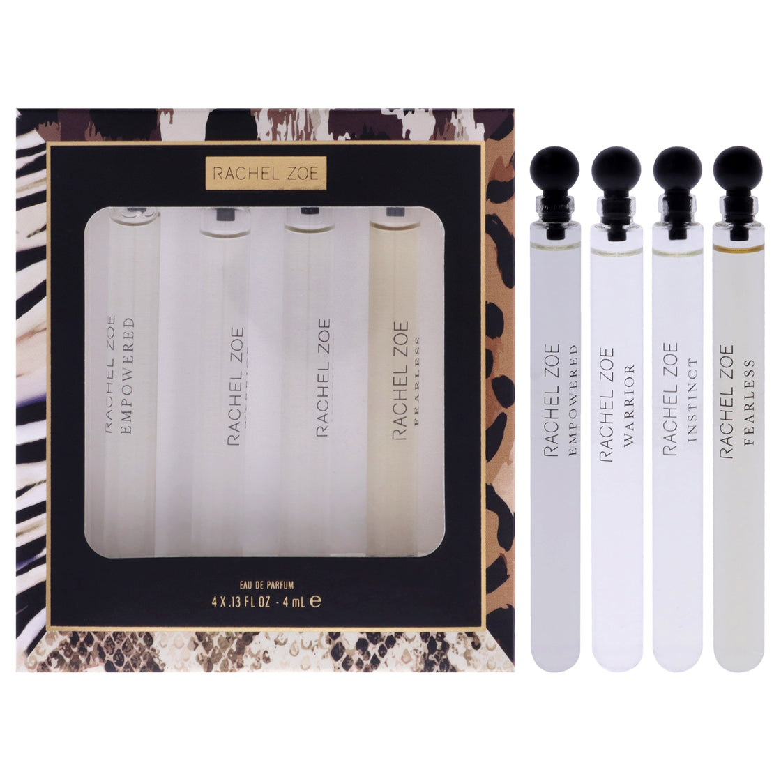 Rachel Zoe by Rachel Zoe for Women - 4 Pc Mini Gift Set 0.13oz Fearless EDP Spray, 0.13oz Warrior EDP Spray, 0.13oz Instinct EDP Spray, 0.13oz Empowered EDP Spray