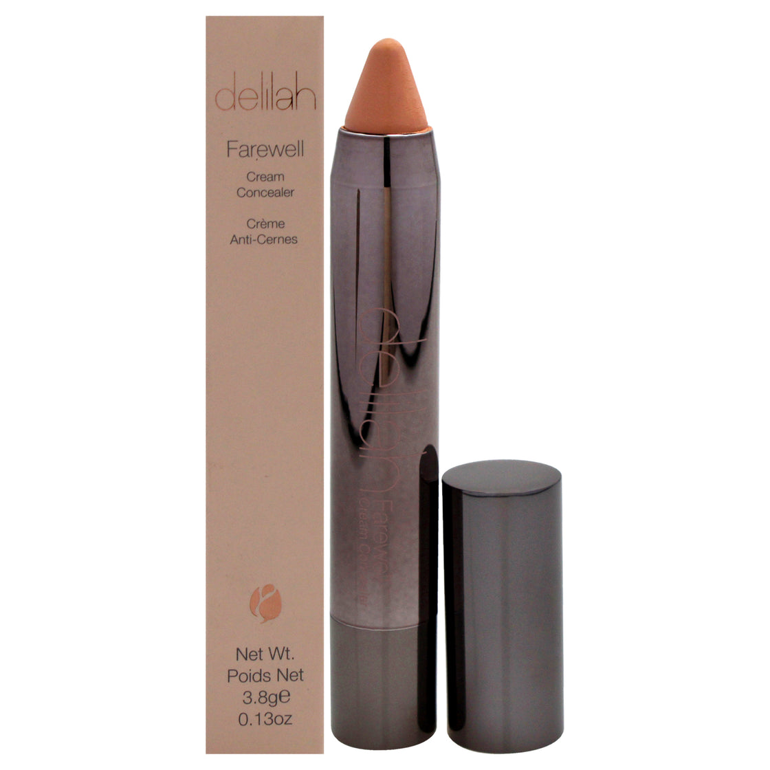 Farewell Cream Concealer - Almond by Delilah for Women - 0.13 oz Concealer