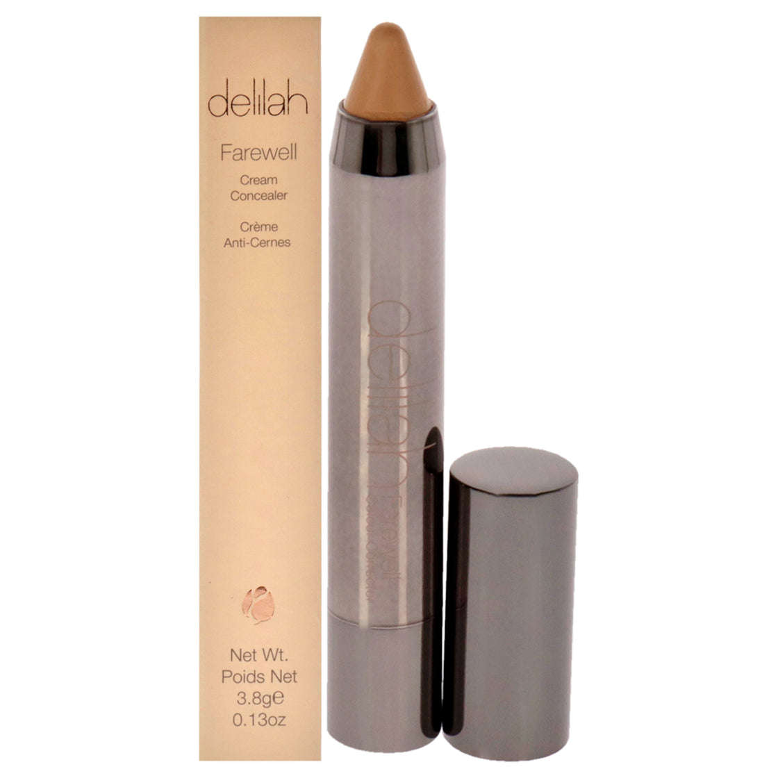 Farewell Cream Concealer - Honey by Delilah for Women - 0.13 oz Concealer