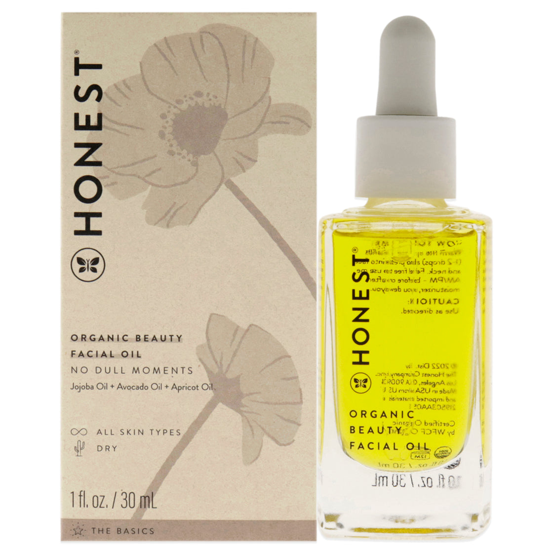 Organic Beauty Facial Oil by Honest for Women - 1 oz Moisturizer