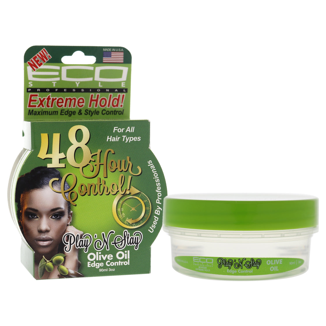 Playn Stay Edge Control Gel - Olive Oil by Ecoco for Unisex - 3 oz Gel