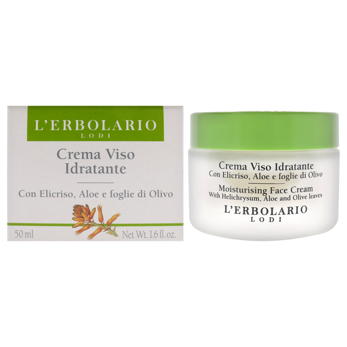 Moisturising Face Cream by LErbolario for Unisex - 1.6 oz Cream