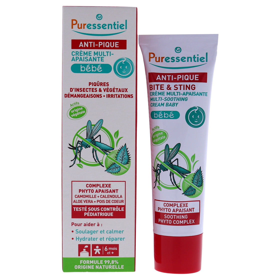 Bite and Sting Multi-Soothing Cream by Puressentiel for Kids - 1 oz Body Cream