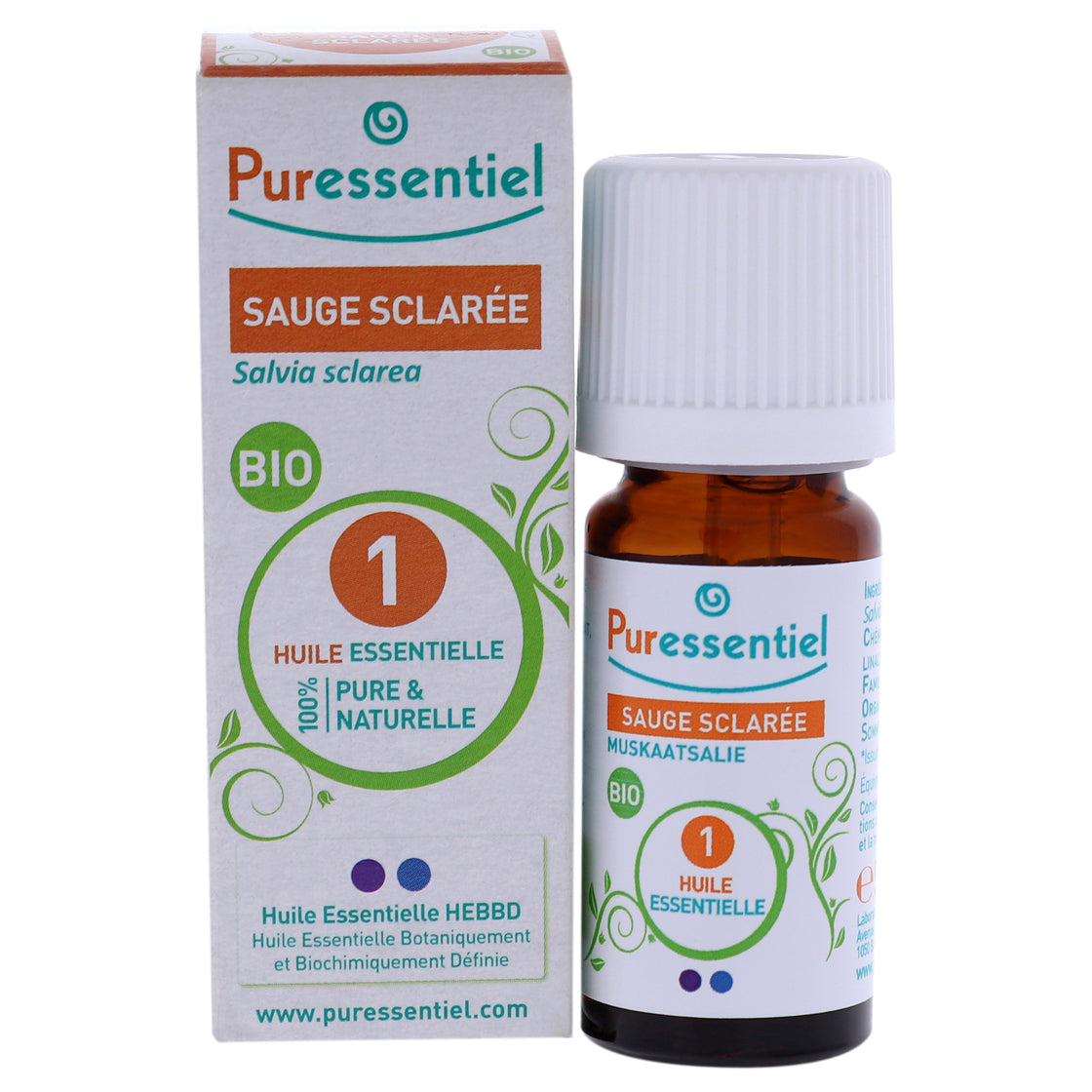 Organic Essential Oil - Sage Clary by Puressentiel for Unisex - 0.17 oz Oil