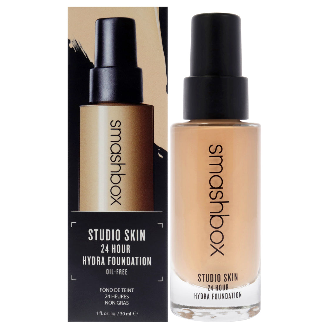 Studio Skin 24 Hour HydraFoundation - 2.2 Light-Medium With Warm-Peach Undertone by Smashbox for Women - 1 oz Foundation