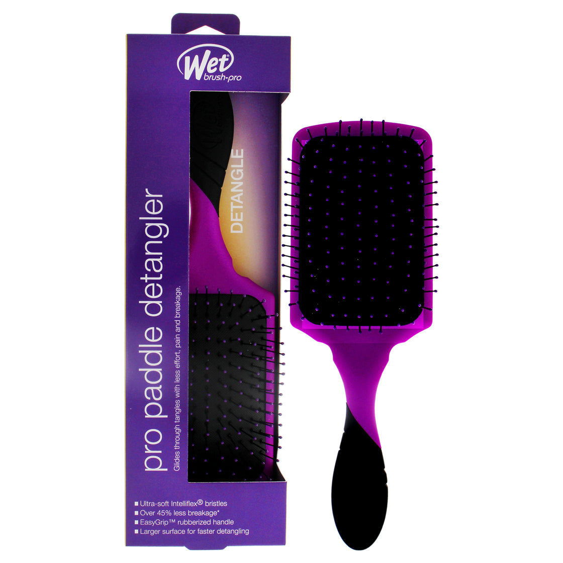 Pro Paddle Detangler Brush - Purple by Wet Brush for Unisex - 1 Pc Hair Brush