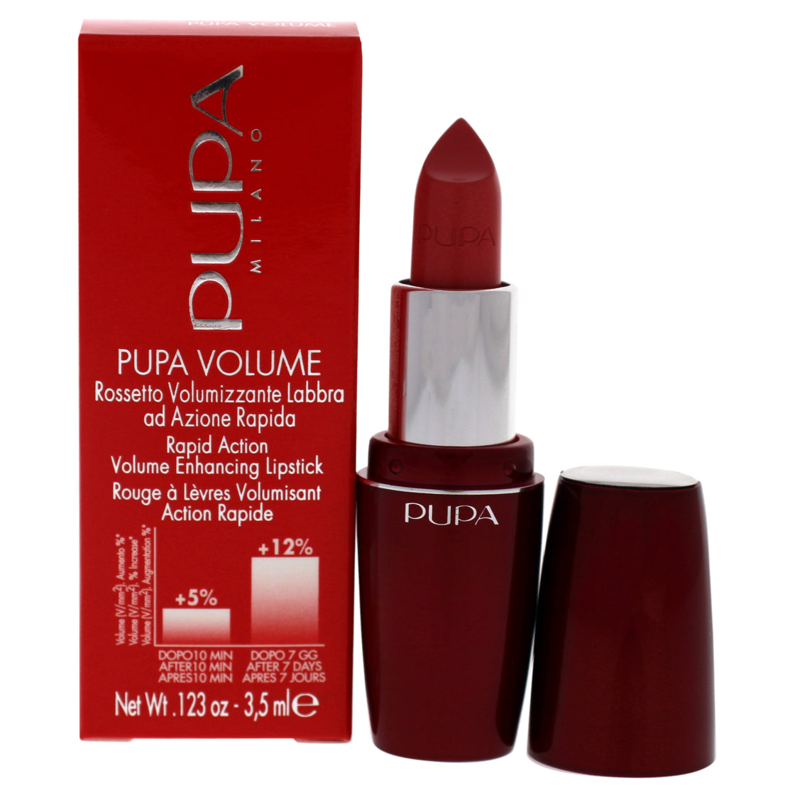 Pupa Volume Rapid Action Enhacing Lipstick - 102 Romantic Rose by Pupa Milano for Women - 0.123 oz Lipstick