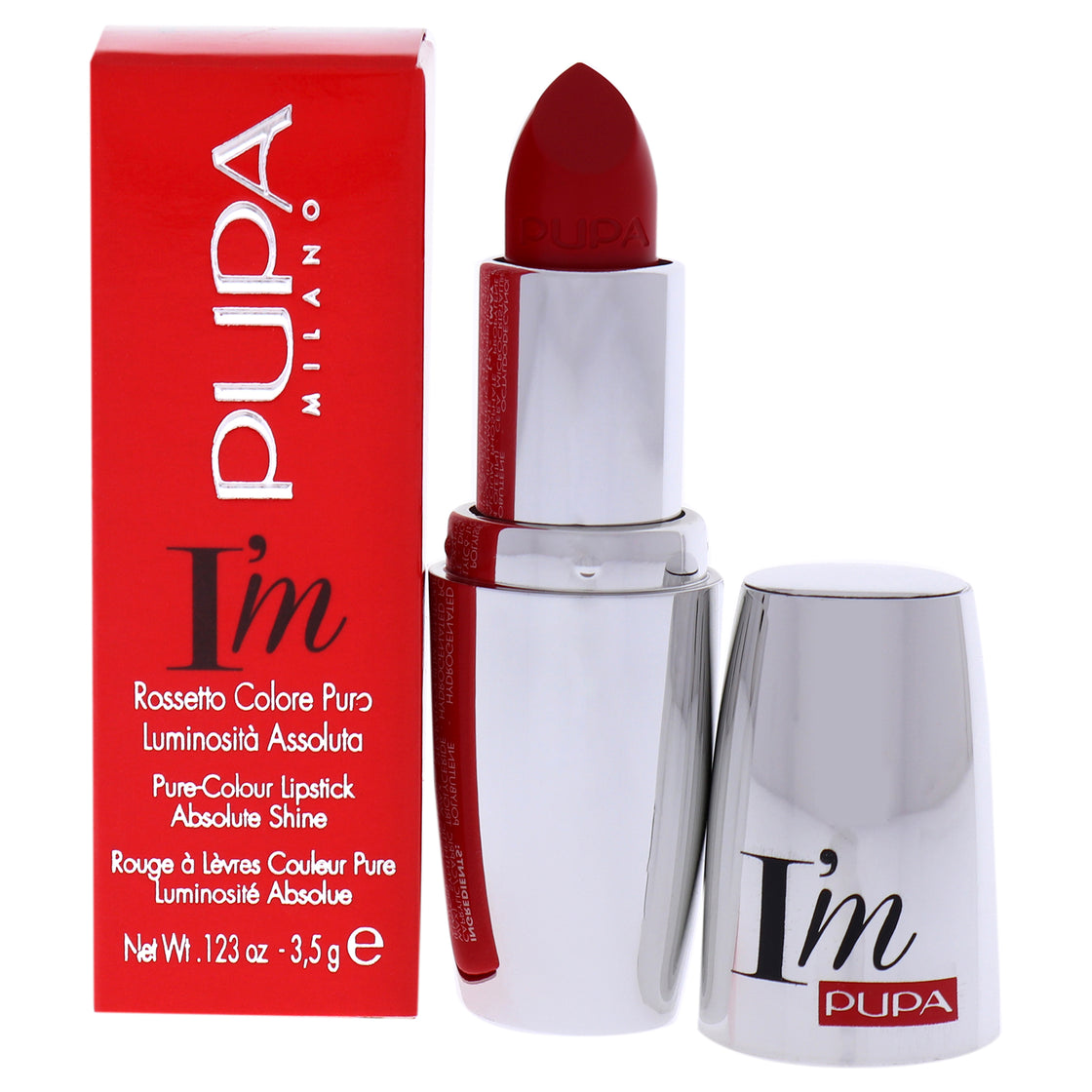 I Am Pure-Colour Lipstick - 303 Flamboyant Orange by Pupa Milano for Women - 0.123 oz Lipstick