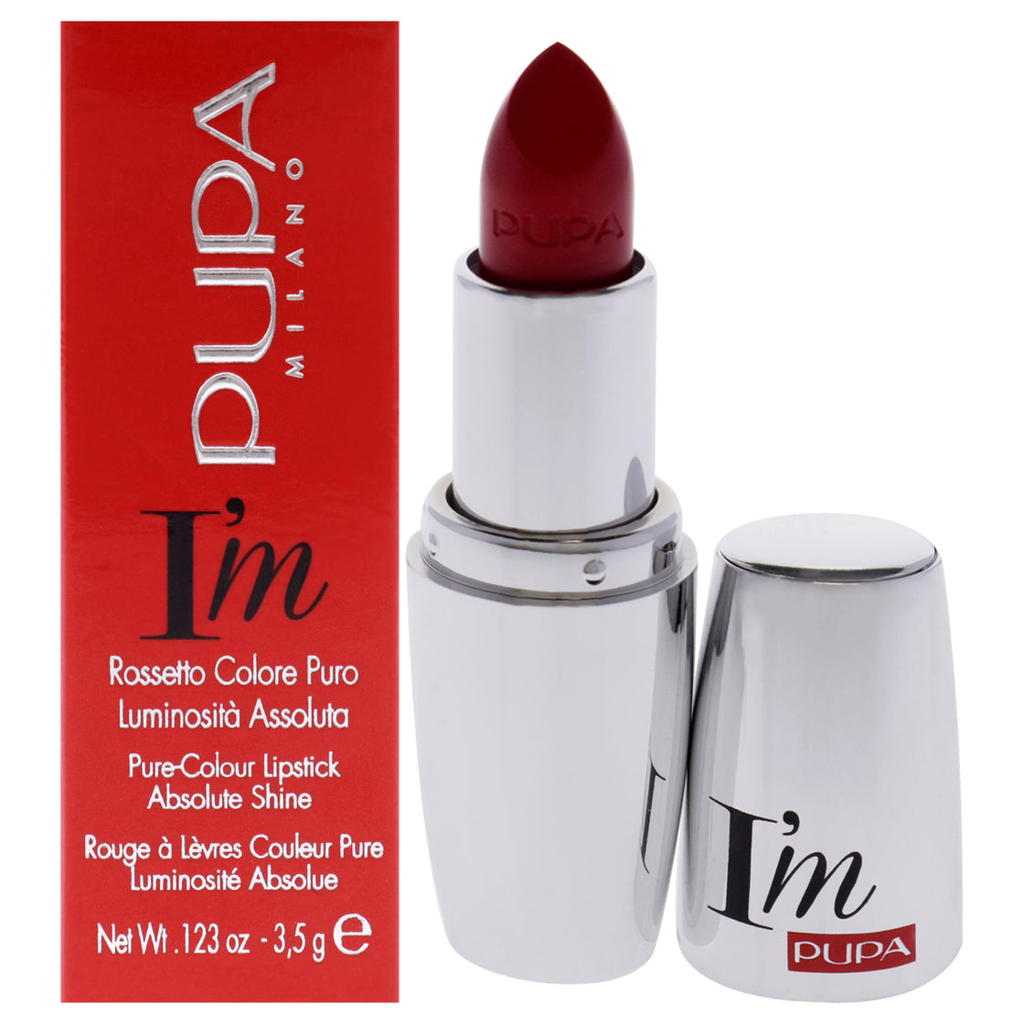 I Am Pure-Colour Lipstick - 306 Red Pop by Pupa Milano for Women - 0.123 oz Lipstick