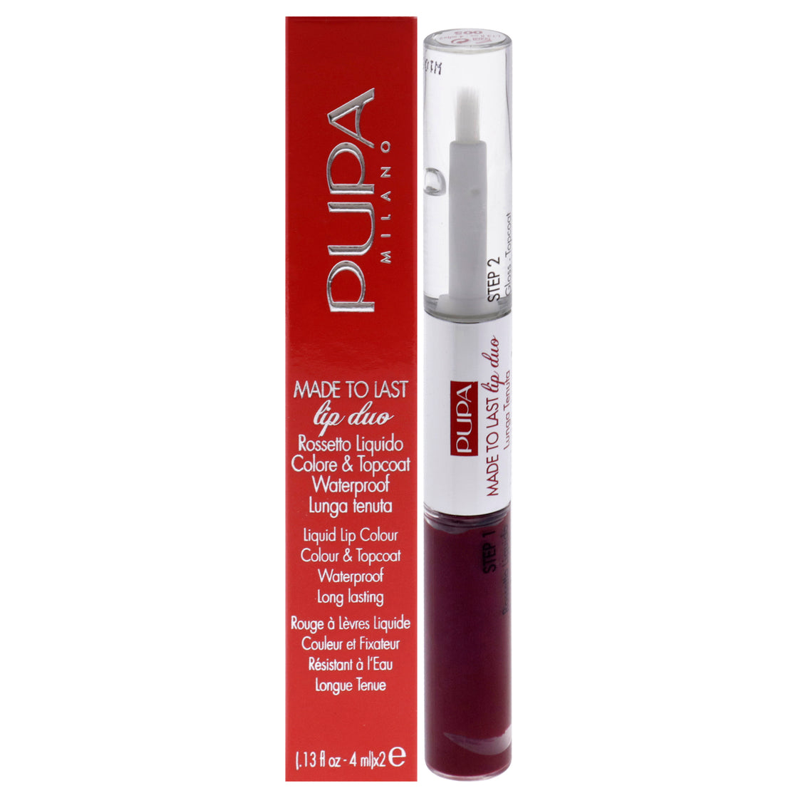 Made To Last Lip Duo - 005 Deep Ruby by Pupa Milano for Women - 0.13 oz Lipstick