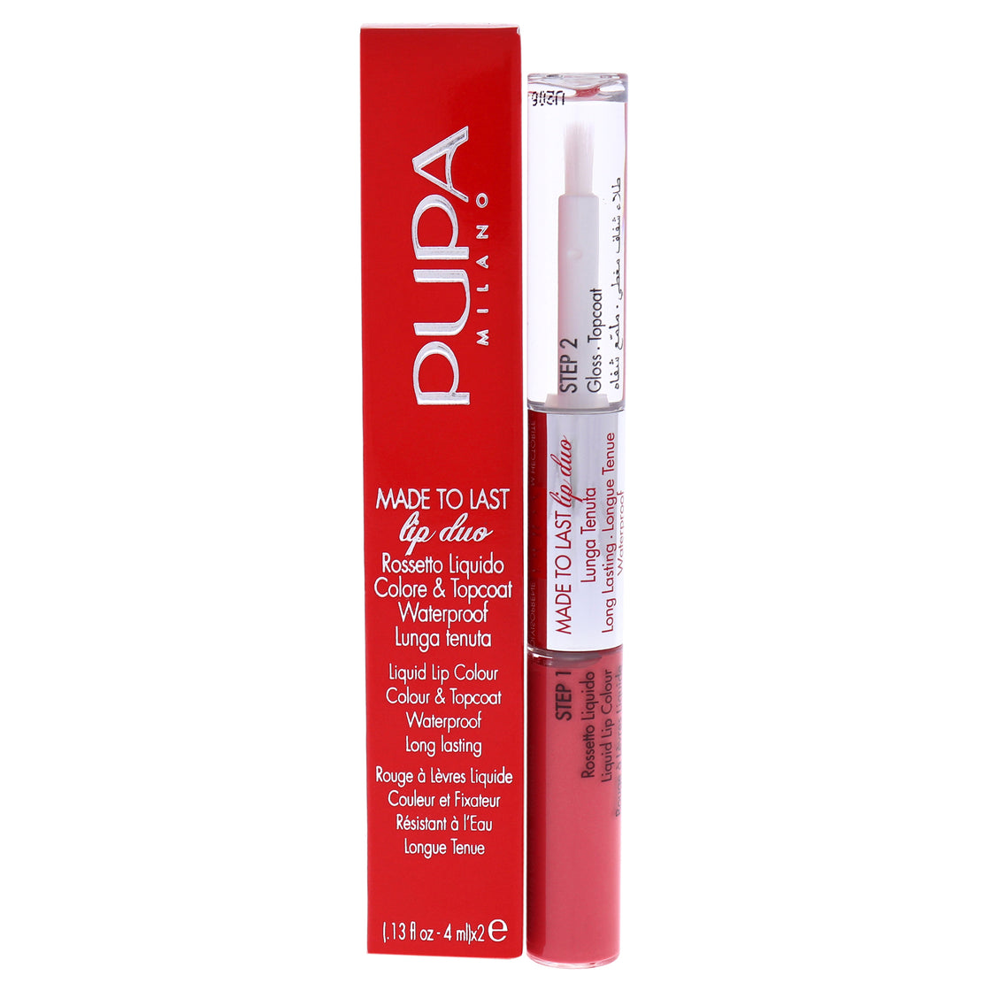 Made To Last Lip Duo - 008 Miami Pink by Pupa Milano for Women - 0.13 oz Lipstick