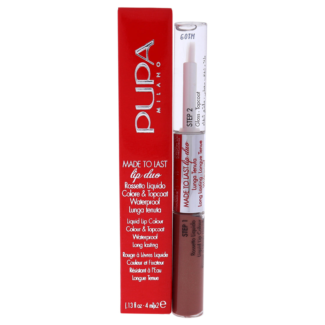 Made To Last Lip Duo - 012 Natural Nude by Pupa Milano for Women - 0.13 oz Lipstick