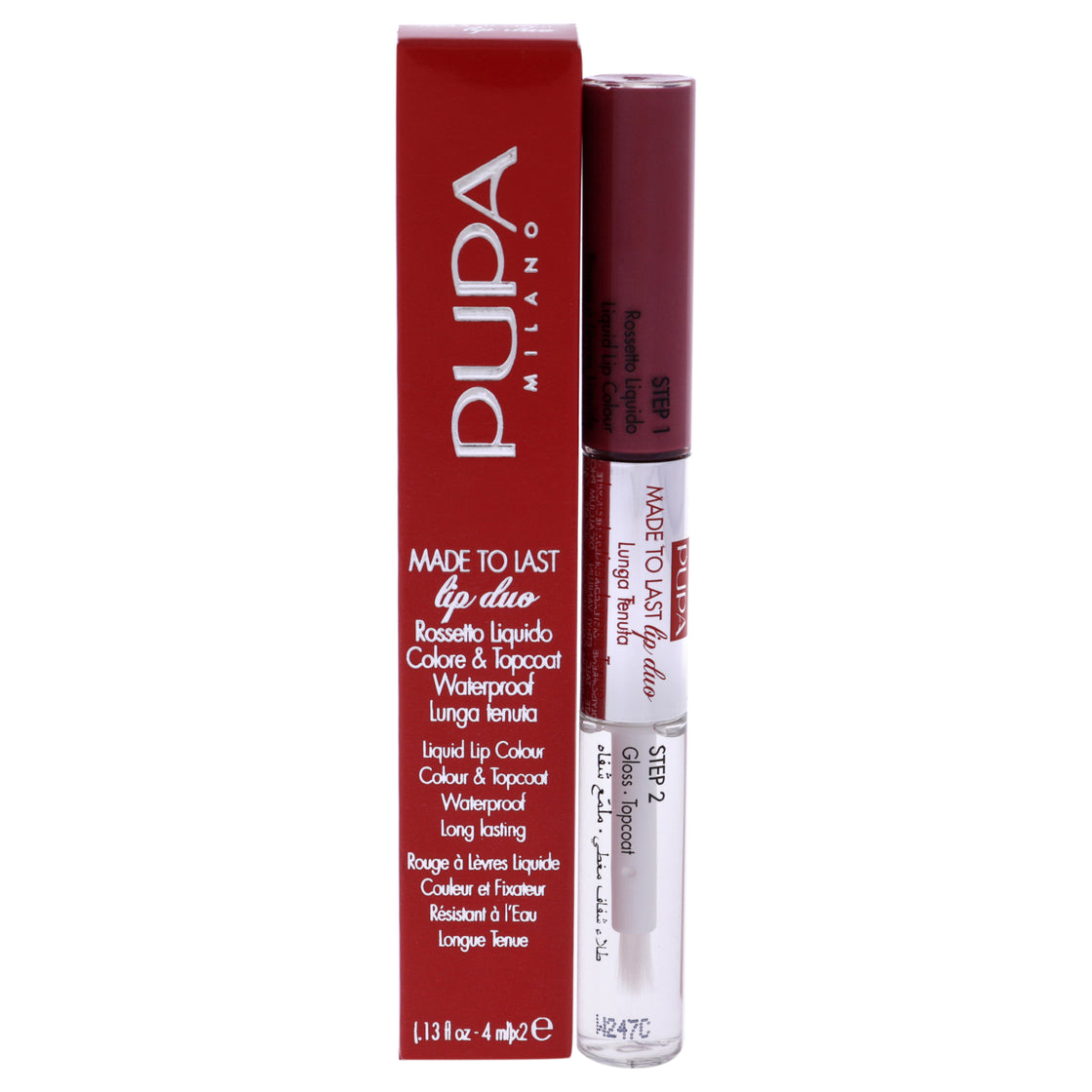 Made To Last Lip Duo - 016 Hot Pink by Pupa Milano for Women - 0.13 oz Lipstick