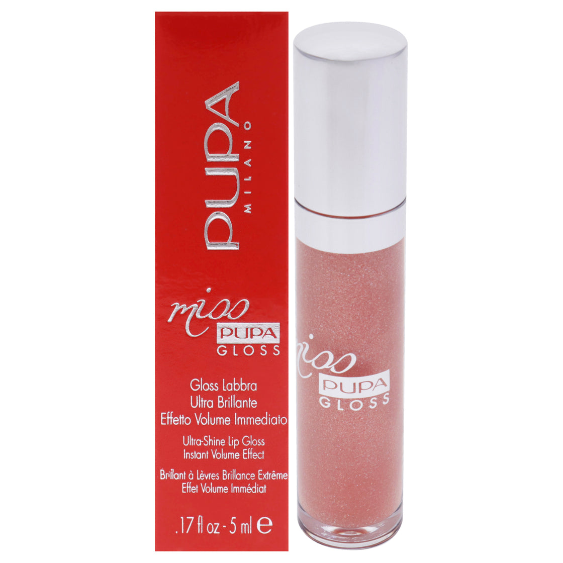 Miss Pupa Gloss Ultra-Shine Lip Gloss - 102 Sexy Skin by Pupa Milano for Women - 0.17 oz Lip Gloss