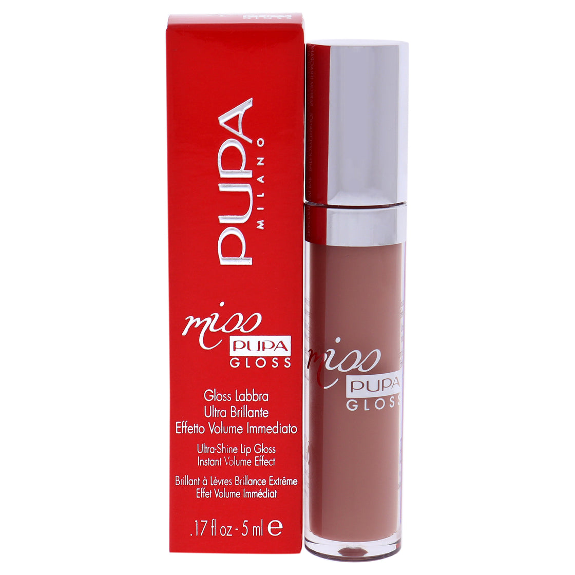 Miss Pupa Gloss Ultra-Shine Lip Gloss - 103 Forever Nude by Pupa Milano for Women - 0.17 oz Lip Gloss