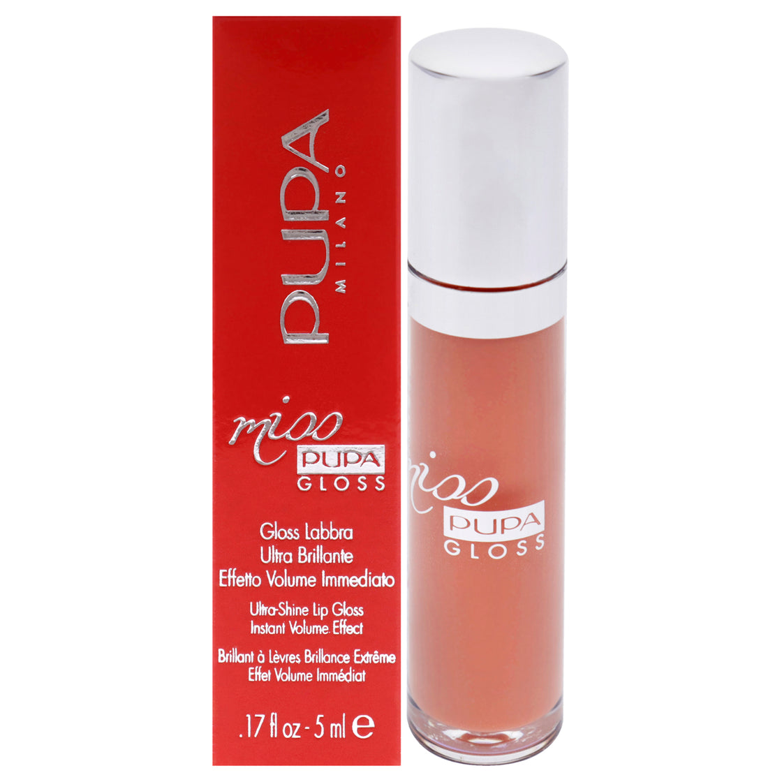 Miss Pupa Gloss Ultra-Shine Lip Gloss - 300 Soft Kiss by Pupa Milano for Women - 0.17 oz Lip Gloss