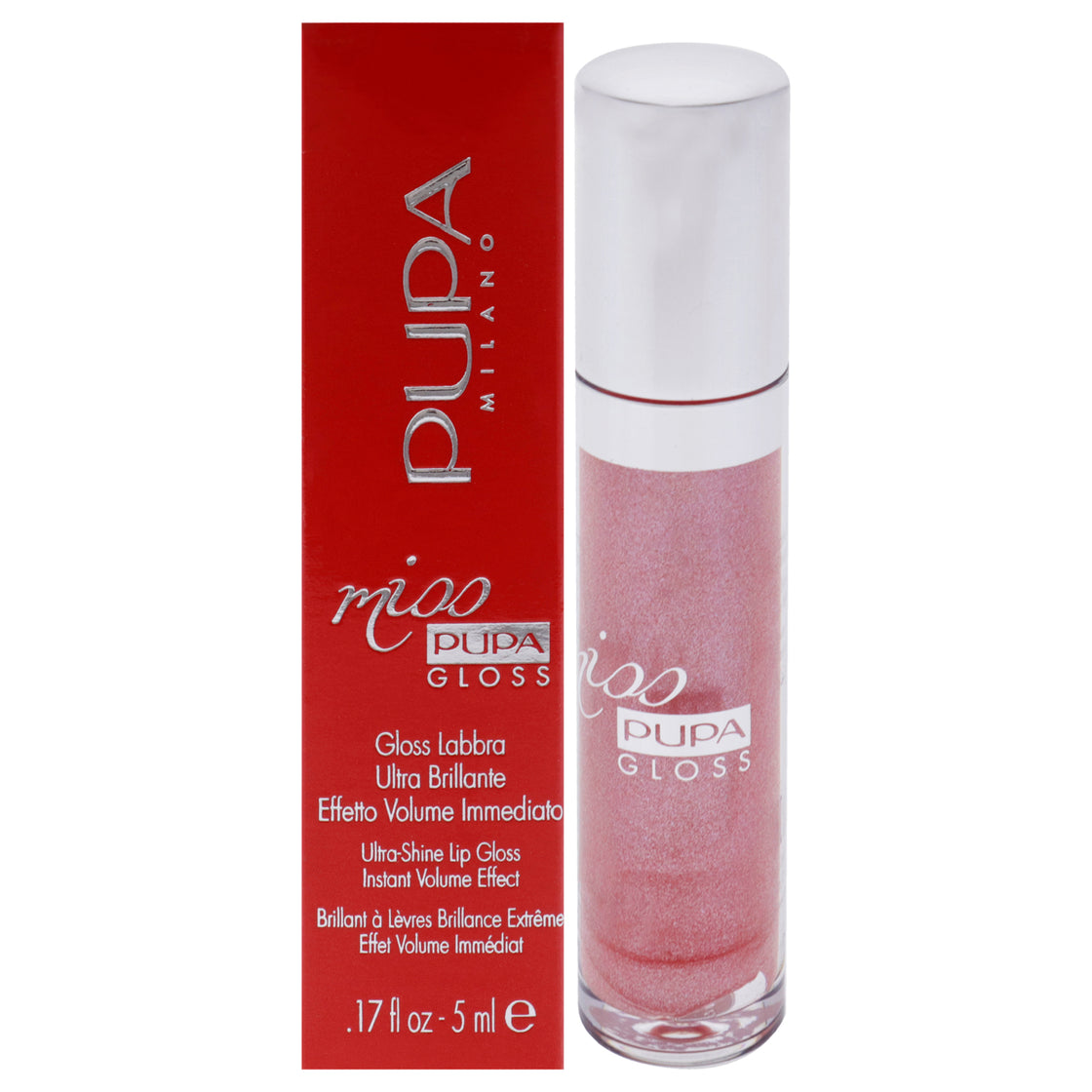 Miss Pupa Gloss Ultra-Shine Lip Gloss - 301 Sweet Candy by Pupa Milano for Women - 0.17 oz Lip Gloss