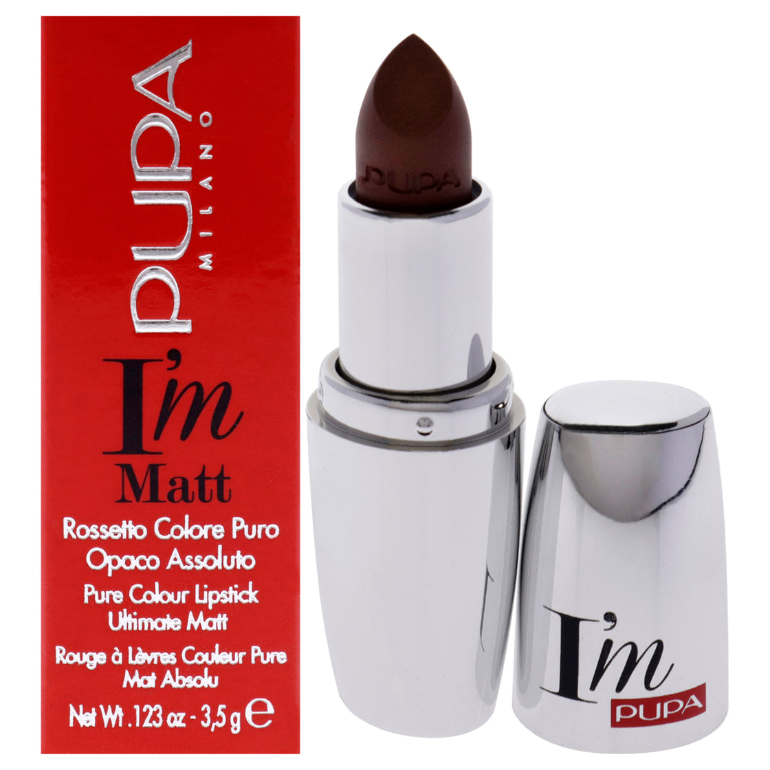 I Am Matte Pure Colour Lipstick - 016 Mochaccino by Pupa Milano for Women - 0.123 oz Lipstick