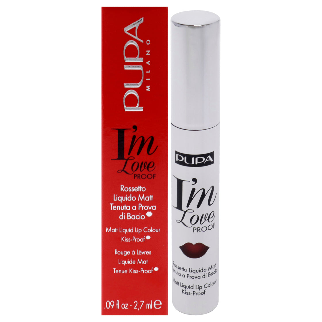 I Am Love Proof Matt Liquid Lip Color - 010 Fire Red by Pupa Milano for Women - 0.09 oz Lipstick