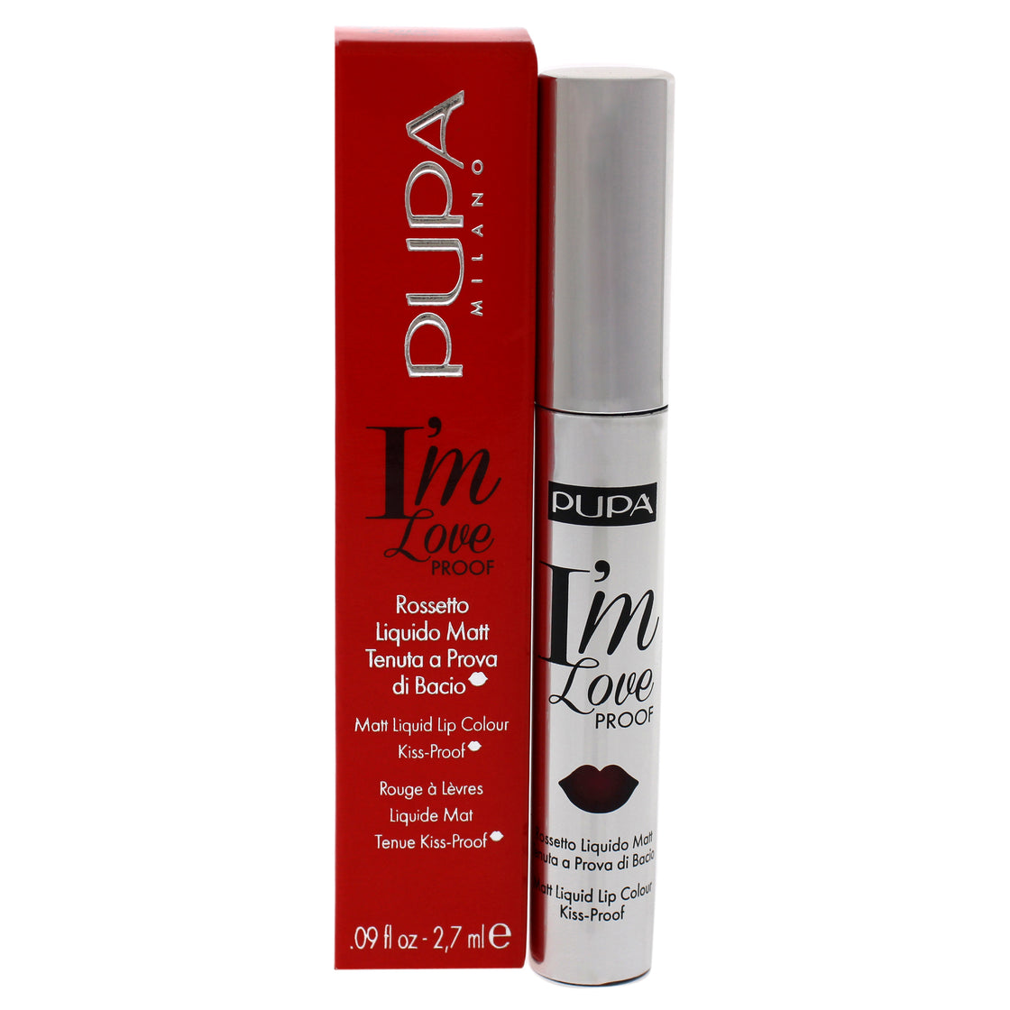 I Am Love Proof Matt Liquid Lip Color - 012 Burgundy Red by Pupa Milano for Women - 0.09 oz Lipstick