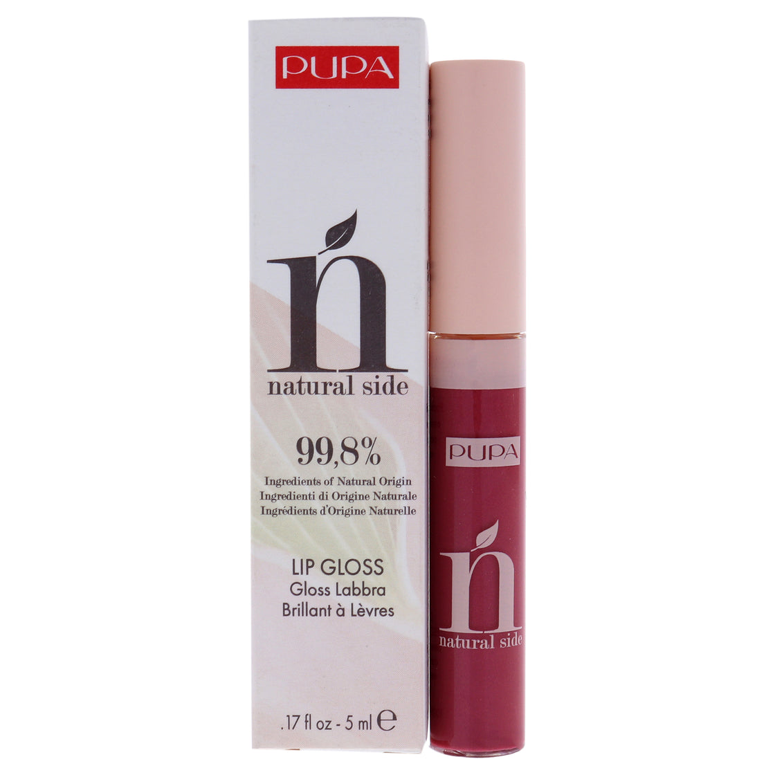 Natural Side Lip Gloss - 006 Crystal Fuchsia by Pupa Milano for Women - 0.17 oz Lip Gloss