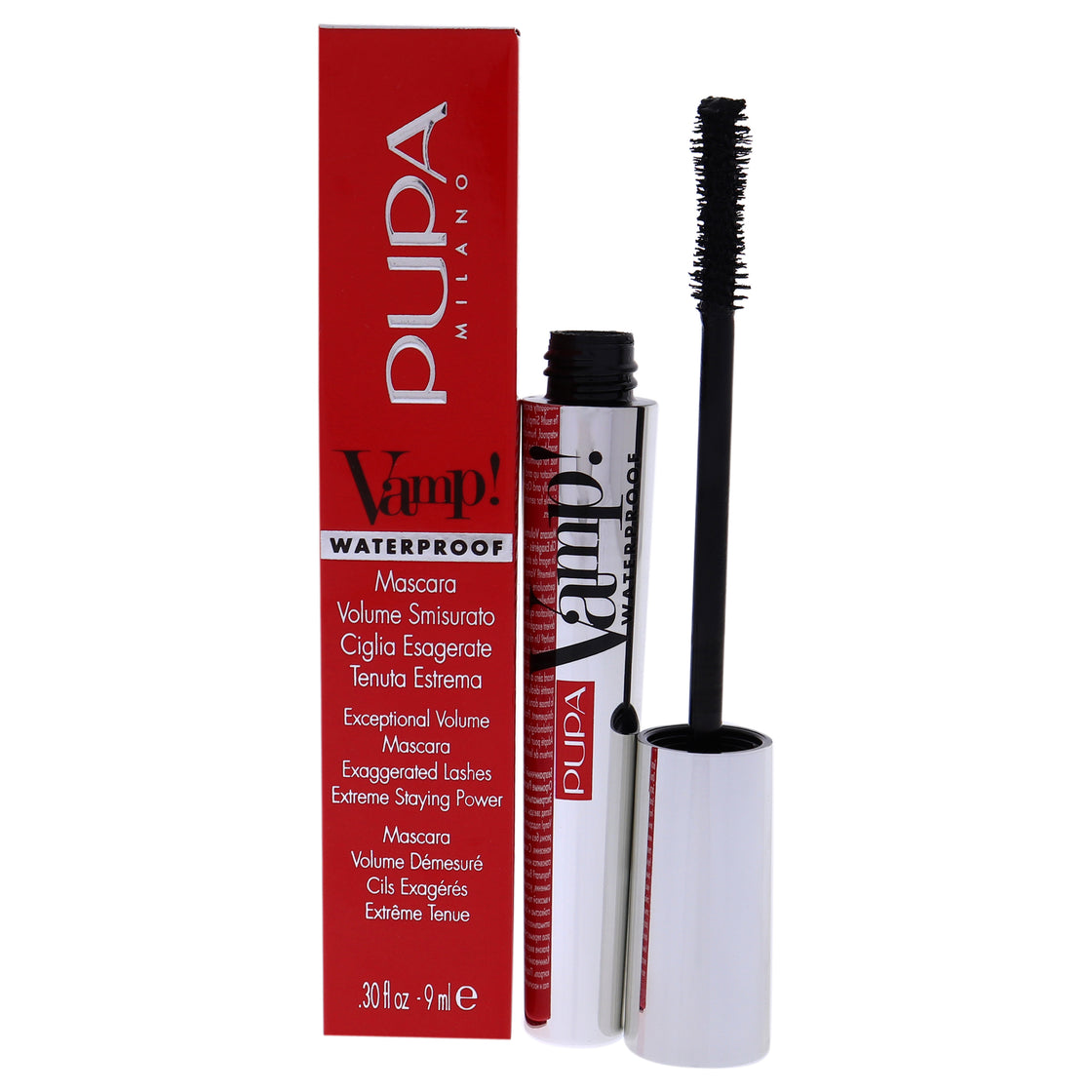 Vamp! Waterproof Mascara - 001 Extra Black by Pupa Milano for Women - 0.30 oz Mascara