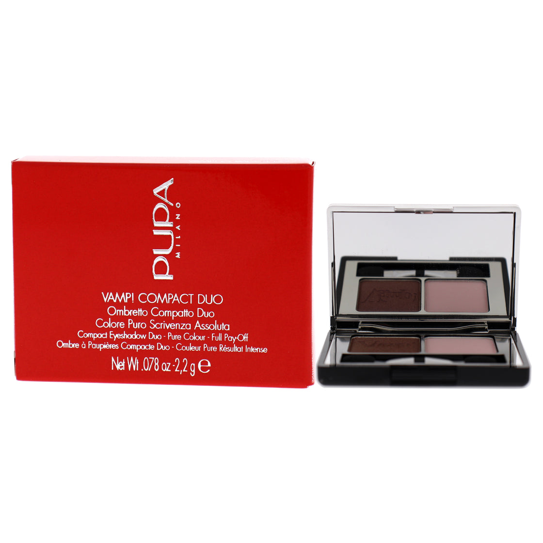 Vamp! Compact Duo Eyeshadow - 003 Soft Mauve by Pupa Milano for Women - 0.078 oz Eye Shadow