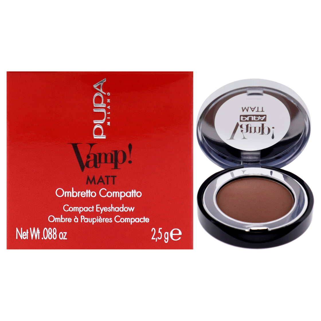 Vamp! Matt Compact Eyeshadow - 040 Warm Nude by Pupa Milano for Women - 0.088 oz Eye Shadow