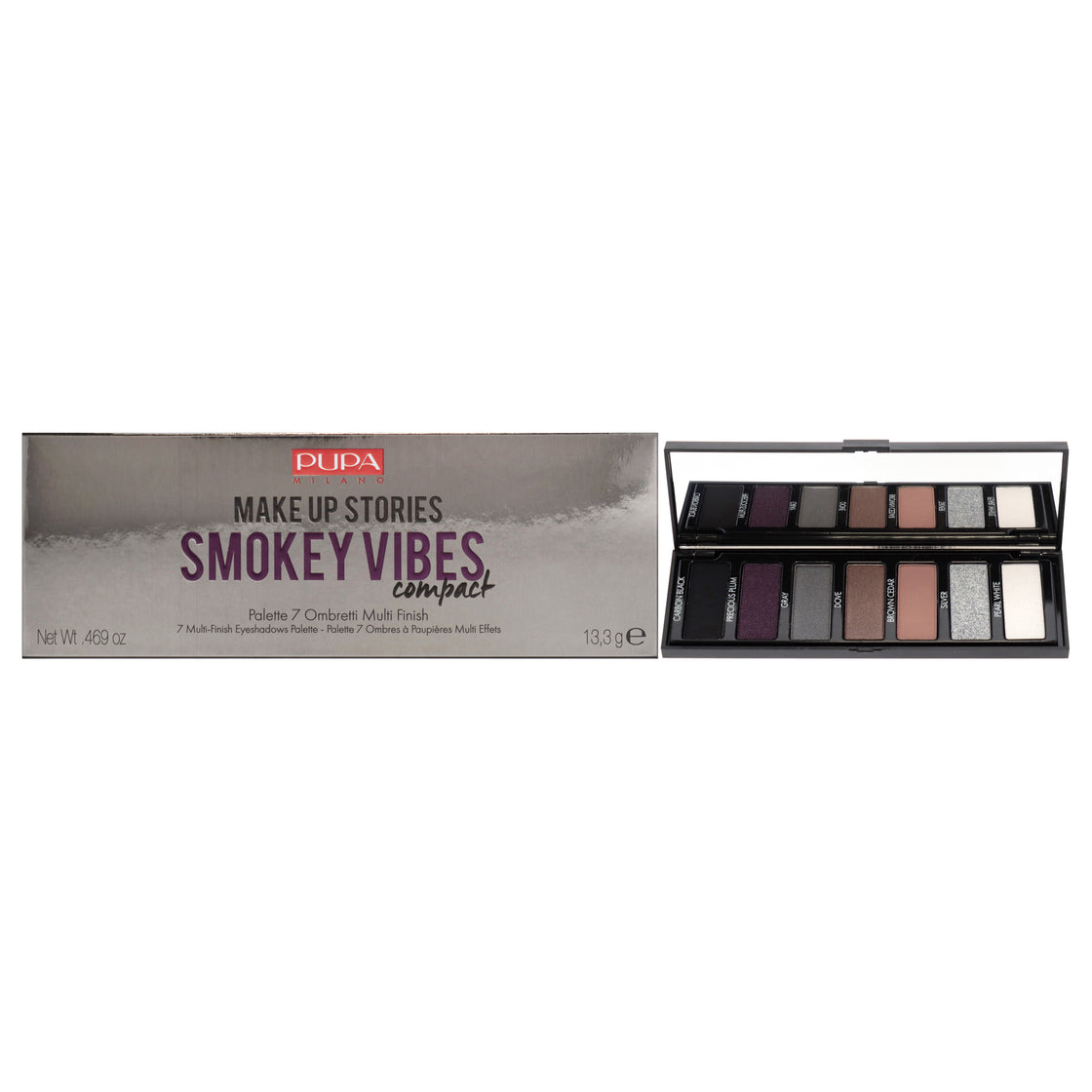 Make Up Stories Compact Palette - 002 Smokey Vibes by Pupa Milano for Women - 0.469 oz Eye Shadow