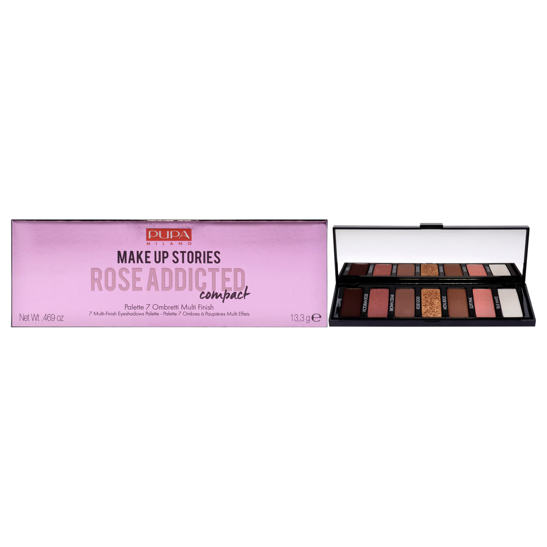 Make Up Stories Compact Palette - 004 Rose Addicted by Pupa Milano for Women - 0.469 oz Eye Shadow