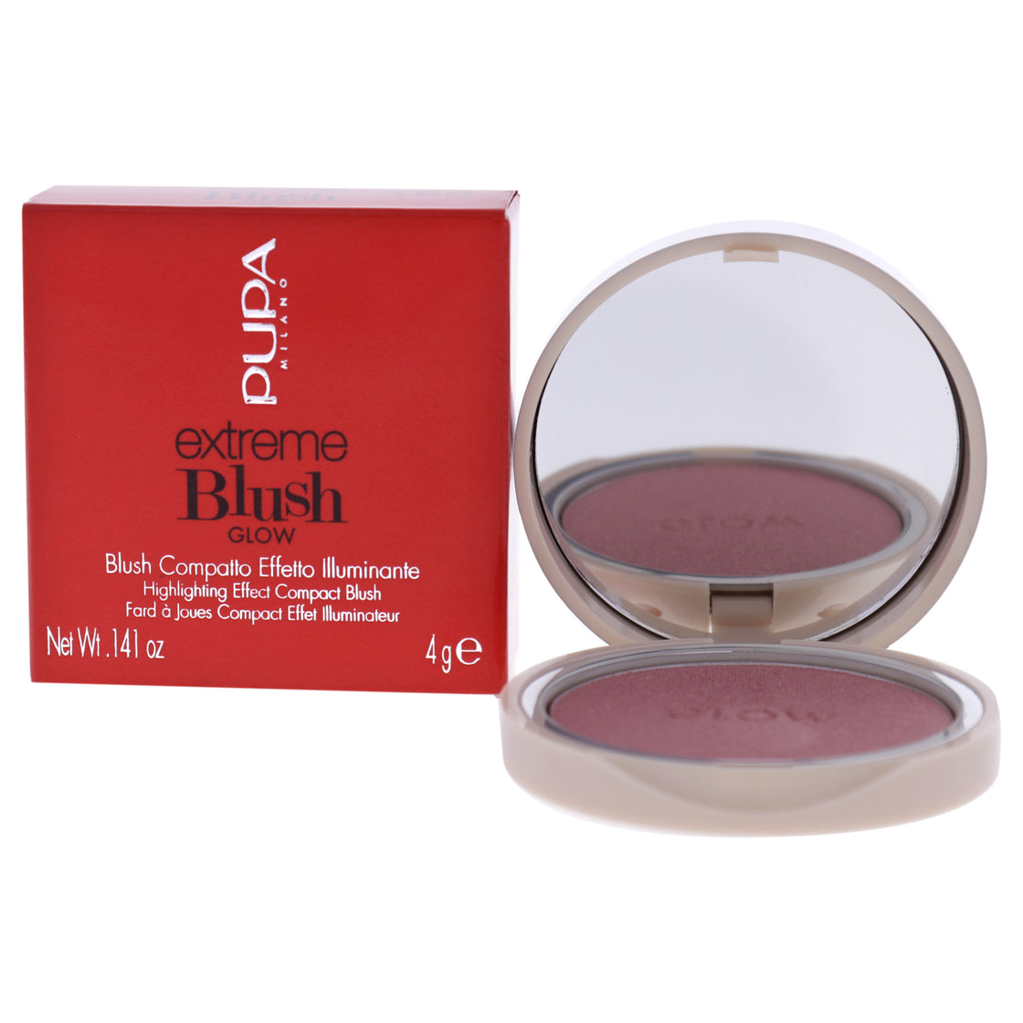 Extreme Blush Glow - 100 Exotic Rose by Pupa Milano for Women - 0.141 oz Blush