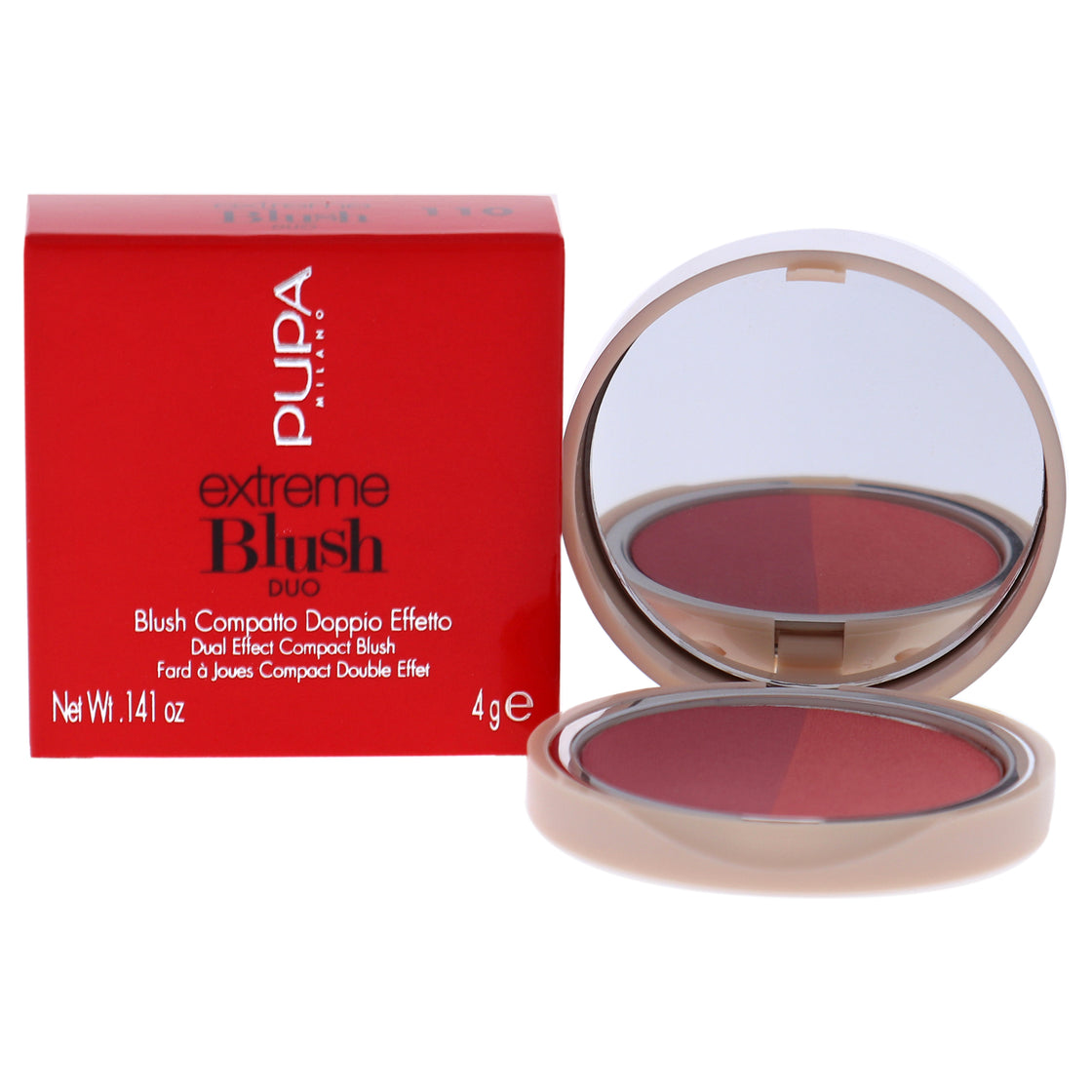 Extreme Blush Duo - 110 Radiant Amarant - Glow Watermelon by Pupa Milano for Women - 0.141 oz Blush