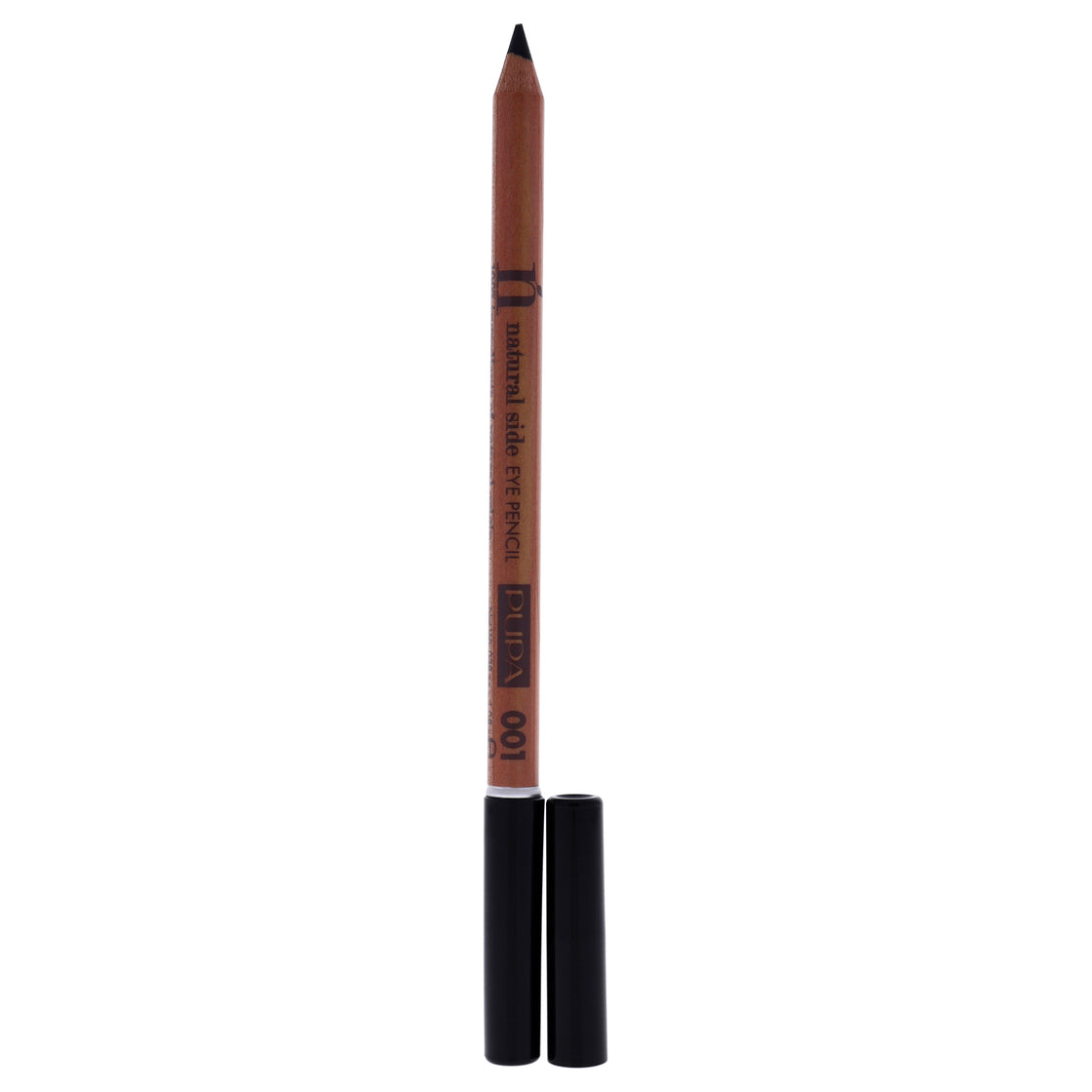 Natural Side Eye Pencil - 001 Deep Black by Pupa Milano for Women - 0.038 oz Eyebrow Pencil