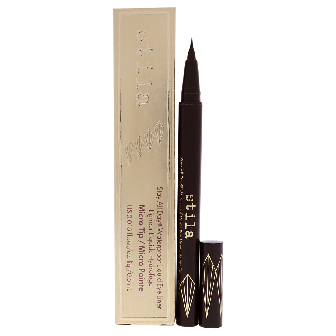 Stay All Day Waterproof Liquid Eye Liner - Micro Tip Dark Brown by Stila for Women - 0.016 oz Eyeliner